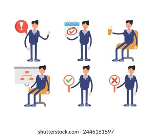 doctor characters set in various poses vector illustration