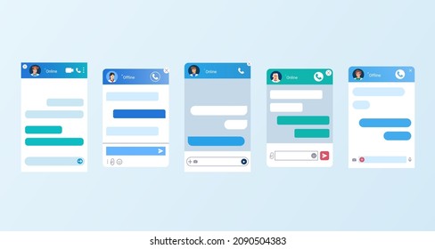 Doctor chat bot dialogue windows flat design for website or mobile app. Online medical consultancy, chatbot for remote customer service support. User interface of application with dialog boxes.