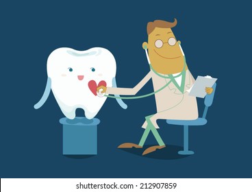 The doctor check checkup tooth