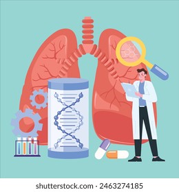
The doctor is checking the lungs