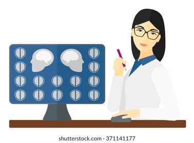 Doctor checking MRI results.
