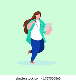 Doctor checking patient report file