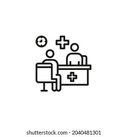 Doctor Checkup icon in vector. Logotype