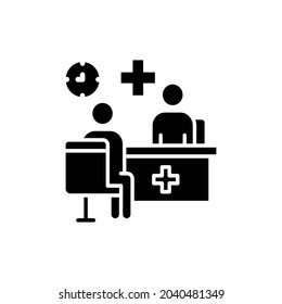 Doctor Checkup Icon In Vector. Logotype