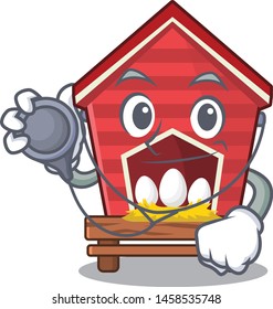 Doctor chicken coop isolated in the mascot