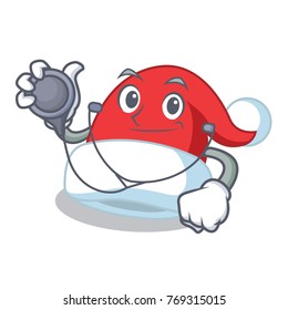 Doctor Christmas hat character cartoon