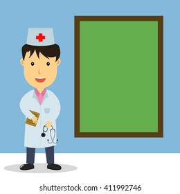 Doctor with clipboard