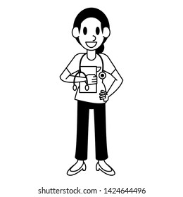 Doctor with clipboard and stethoscope character  worker cartoon vector illustration graphic design