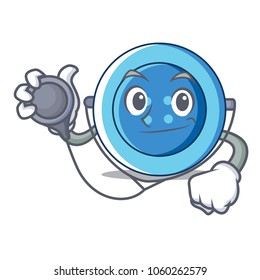 Doctor clothing button character cartoon
