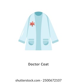 Doctor Coat Vector Flat Icon Ilustración de diseño Símbolo sobre fondo blanco EPS 10 Archivo