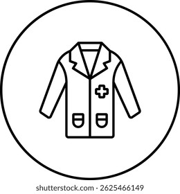 Doctor Coat vector icon. Can be used for printing, mobile and web applications.