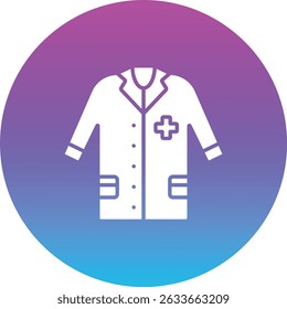 Ícone vetorial de Doctor Coat. Pode ser usado para impressão, aplicativos móveis e da Web.