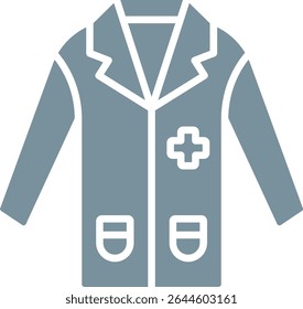 Icono de Vector de Doctor Coat. Se puede utilizar para aplicaciones de impresión, móviles y de Web.