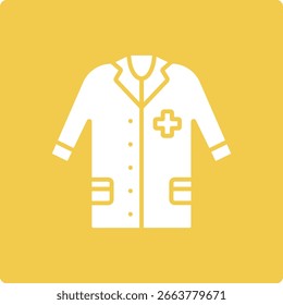 Icono de Vector de Doctor Coat. Se puede utilizar para aplicaciones de impresión, móviles y de Web.