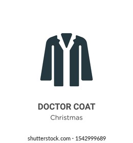 Doctor coat vector icon on white background. Flat vector doctor coat icon symbol sign from modern christmas collection for mobile concept and web apps design.