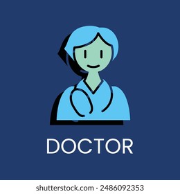 diseño de Vector de ícono de color doctor bueno para Web o App móvil