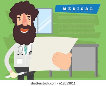 Doctor concept design,clean vector
