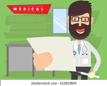 Doctor concept design,clean vector
