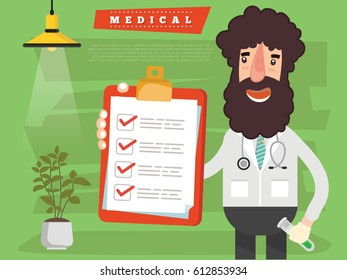 Doctor concept design,clean vector