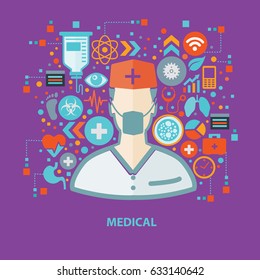 Doctor concept design,clean vector