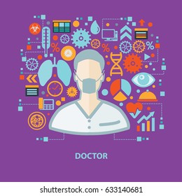 Doctor concept design,clean vector
