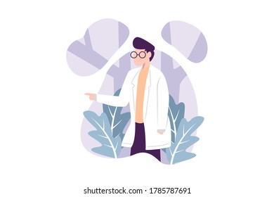 doctor concept flat illustration design