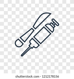 Doctor concept vector linear icon isolated on transparent background, Doctor concept transparency concept in outline style