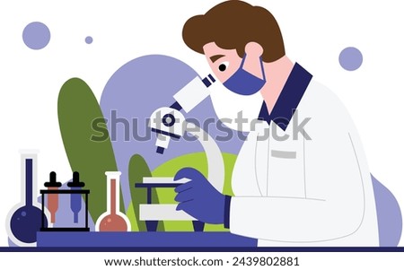Doctor is conducting dna analysis