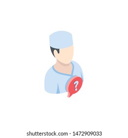 Doctor consultant. User account vector 3d isometric, color web icons set, new flat style. Creative illustration, idea for infographics.