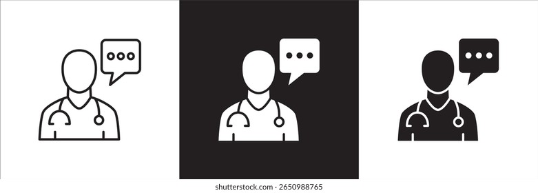Doctor consultation digital apps icon. Doctor icon. Healthcare contact symbol. Icon symbol compatible for health service, hospital, clinic and medical. Vector illustration.