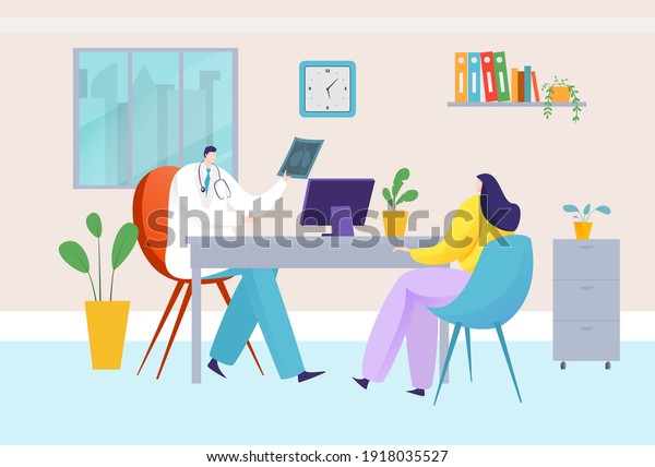 Doctor Consultation Hospital Office Medical Clinic Stock Vector ...