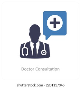 Doctor Consultation And Doctor icon concept