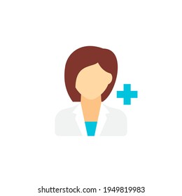 Doctor Consultation Icon. Flat Design. Isolated.