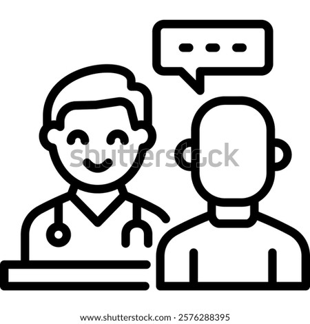 Doctor Consultation Icon Line Vector Illustration