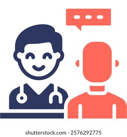 Doctor Consultation Icon Mixed Vector Illustration