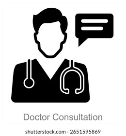 Consultoria médica vetor ícone design conceito
