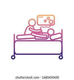 el médico controla el icono de nolan. Línea delgada simple, contorno vectorial de iconos de hospital para ui y ux, sitio web o aplicación móvil