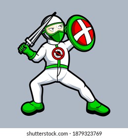 doctor corona virus | mascot character