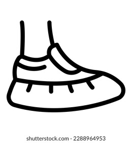 Doctor cover shoe icon outline vector. Foot suit. Medical footwear