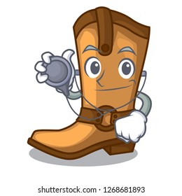 Doctor cowboy boots in the shape cartoon