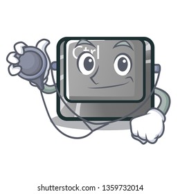 Doctor ctrl button in the cartoon shape