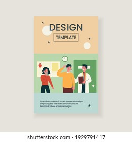 Doctor curing patients with flu. Virus, disease, queue flat vector illustration. Healthcare and therapy concept for banner, website design or landing web page