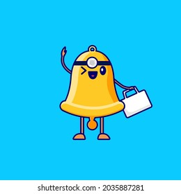 doctor cute bell cartoon character
