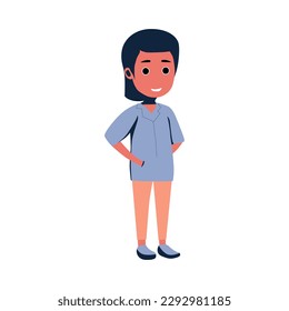 doctor cute flat illustration vector