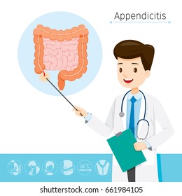 Doctor Describes About Cause To Appendicitis, Appendix, Internal Organs, Body, Physical, Sickness, Anatomy, Health
