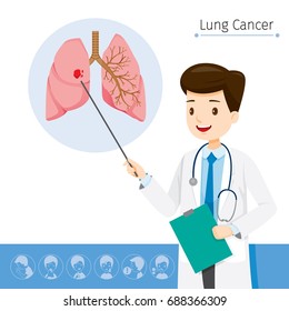 Doctor Describes About Cause To Lung Cancer, Physiology, Sickness, Medical Profession, Morphology, Body, Organs, Health