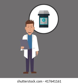 Doctor design. Medical care concept. Health care sign