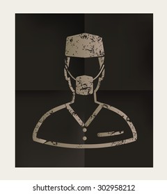 Doctor design on black background,vector