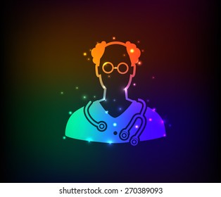 Doctor design on dark background