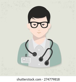 Doctor design on old background,clean vector